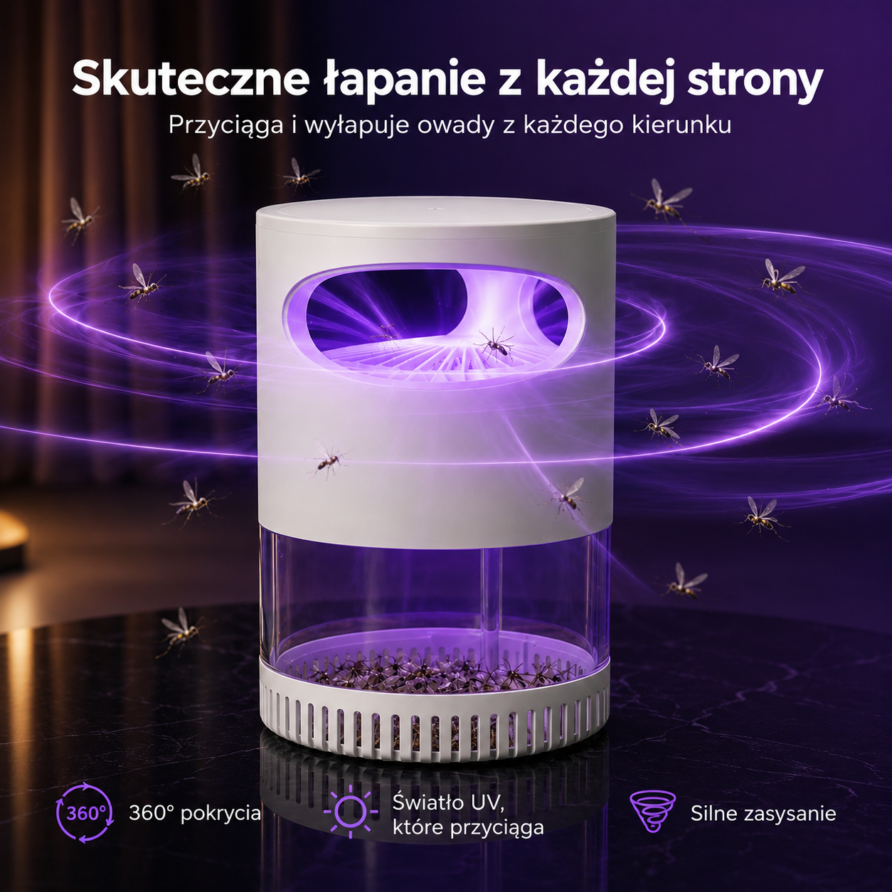 Cicha pułapka UV na komary – LetniKomfort SilentTrap™